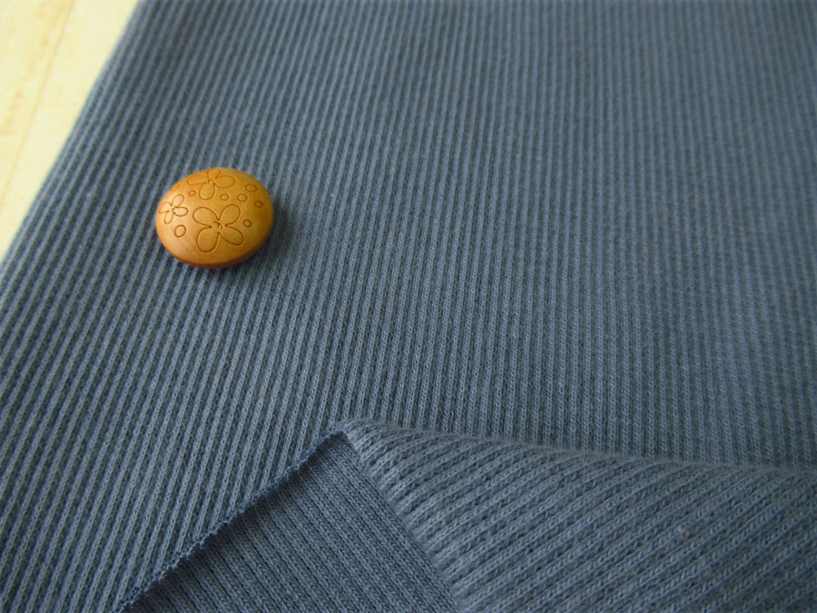 【少量カットクロス】アウトレット！約４０ｃｍ幅  スパンテレコニット　グレイッシュブルー　【約４５ｃｍカット】