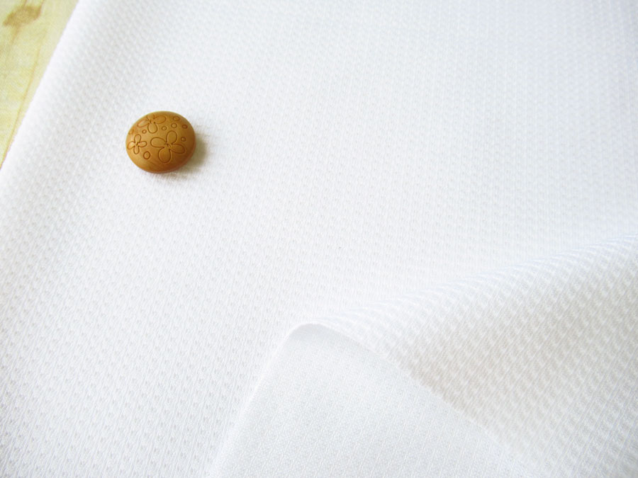 わけあり！アウトレット！ポリエステルワッフル風接結ニット　ホワイト【約１．５ｍカット】