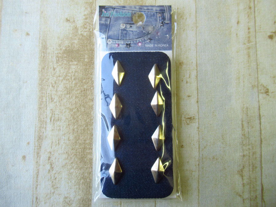 現品処分！　Jin Fashion スタッズ『ひし形/シルバー』PA-19　【８個入り】