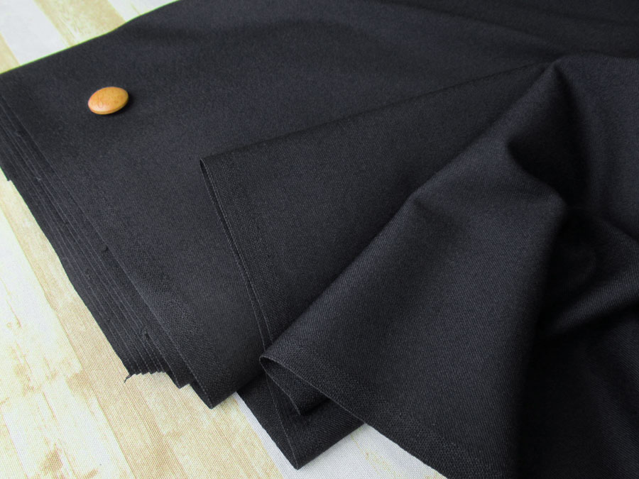 【反売り】　Ｔ/Wストレッチギャバ　ネイビーブラック系　[ 幅１５０ｃｍ×約３ｍ ]
