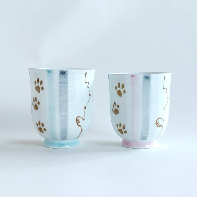 波佐見焼　キャット　ゆのみコップ【web有田陶器市限定】