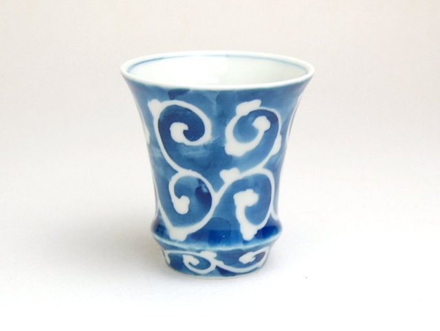 有田焼　匠の蔵　SAKE GLASS 濃　蛸唐草