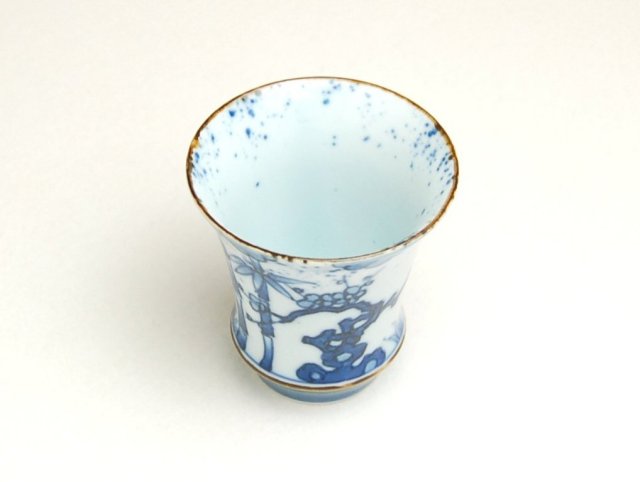 有田焼　匠の蔵　SAKE GLASS 染付　松竹梅