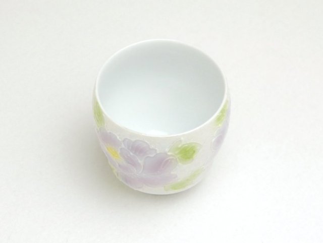 有田焼　匠の蔵　SAKE GLASS 一珍　牡丹