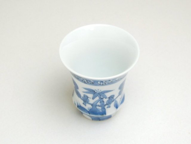 有田焼　匠の蔵　SAKE GLASS 福花鳥