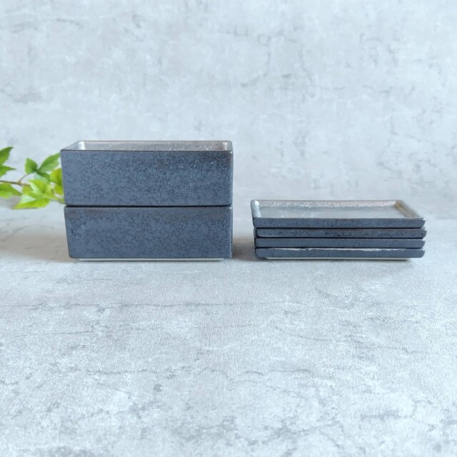 有田焼 陶悦窯 ミニ陶箱・渕付小皿【5×11】