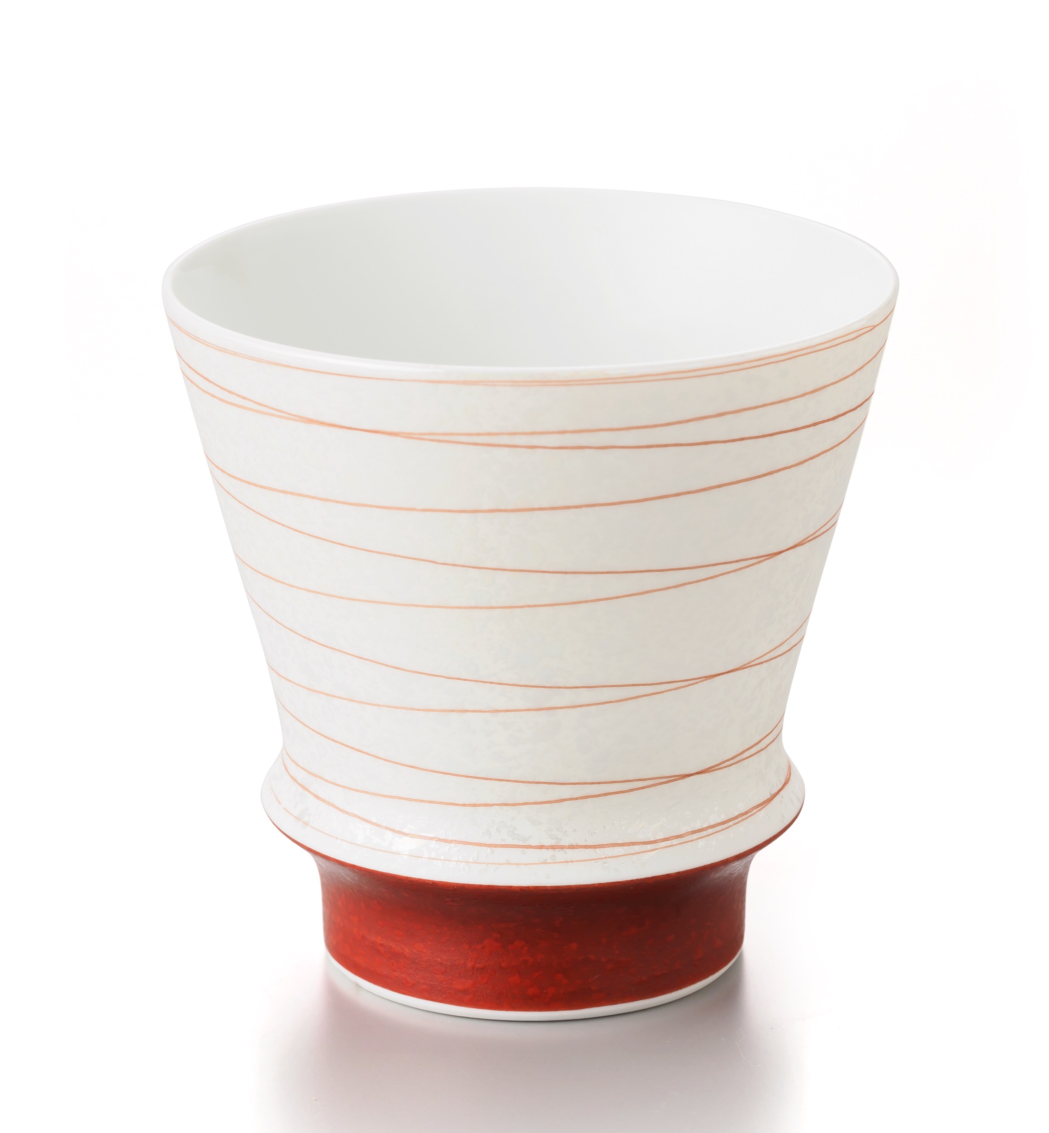 有田焼「匠の蔵」 至高の焼酎グラス 寿（赤） 有田焼 囲炉裏のある陶器