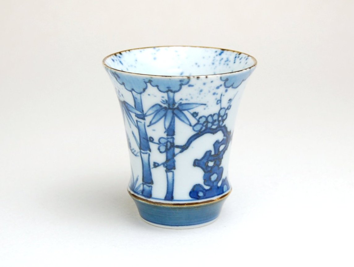 有田焼　匠の蔵　SAKE GLASS 染付　松竹梅