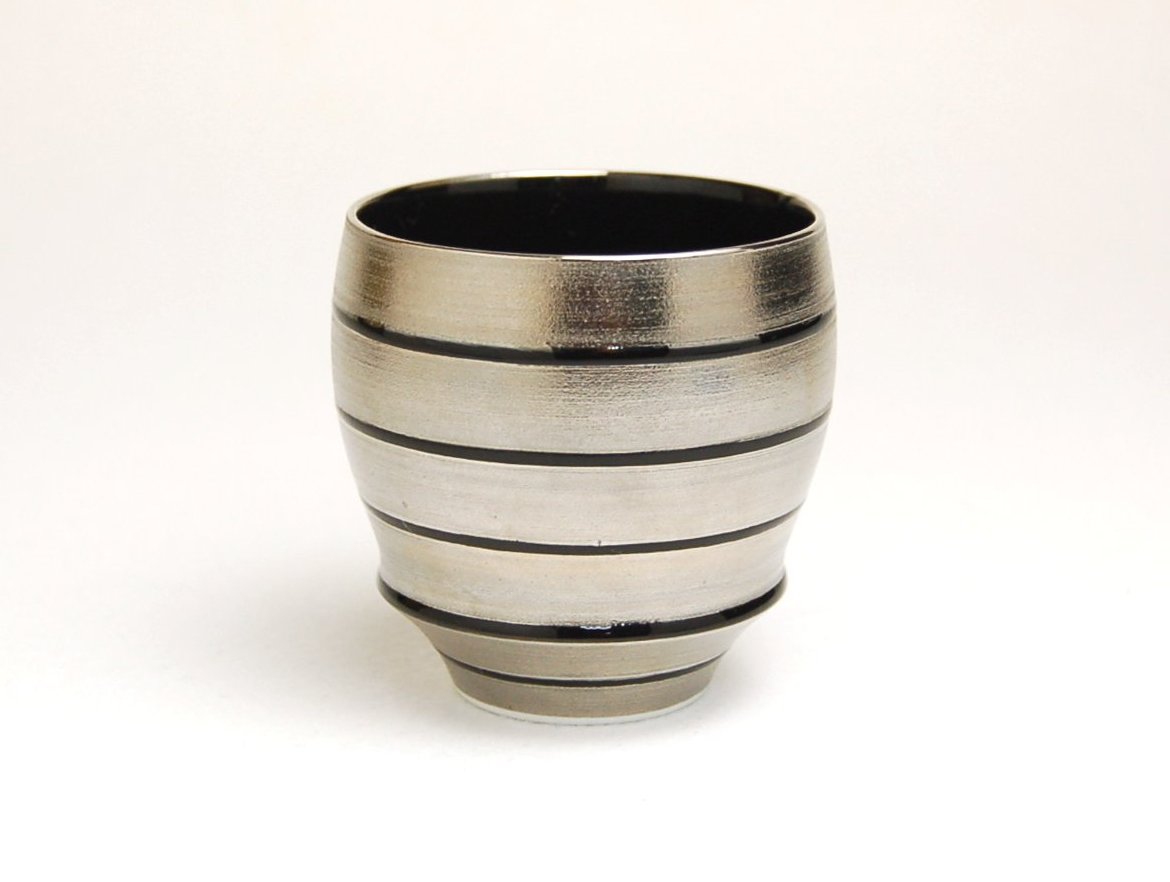 有田焼　匠の蔵　SAKE GLASS 銀　独楽