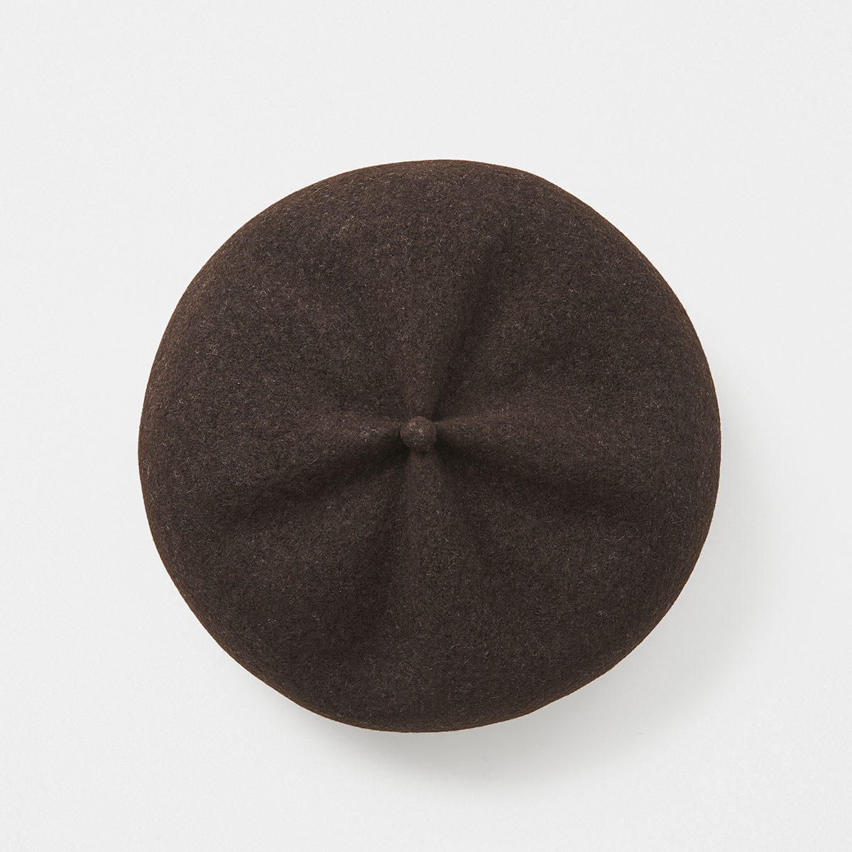 beret top gather rib - undyed NZ lamb