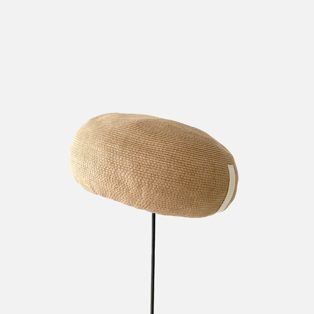 silk linen braid beret