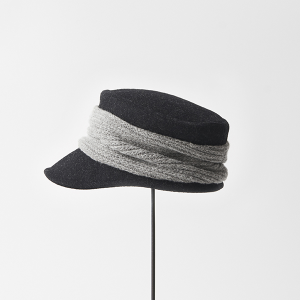 melton drape cap