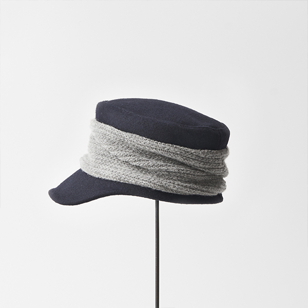 melton drape cap