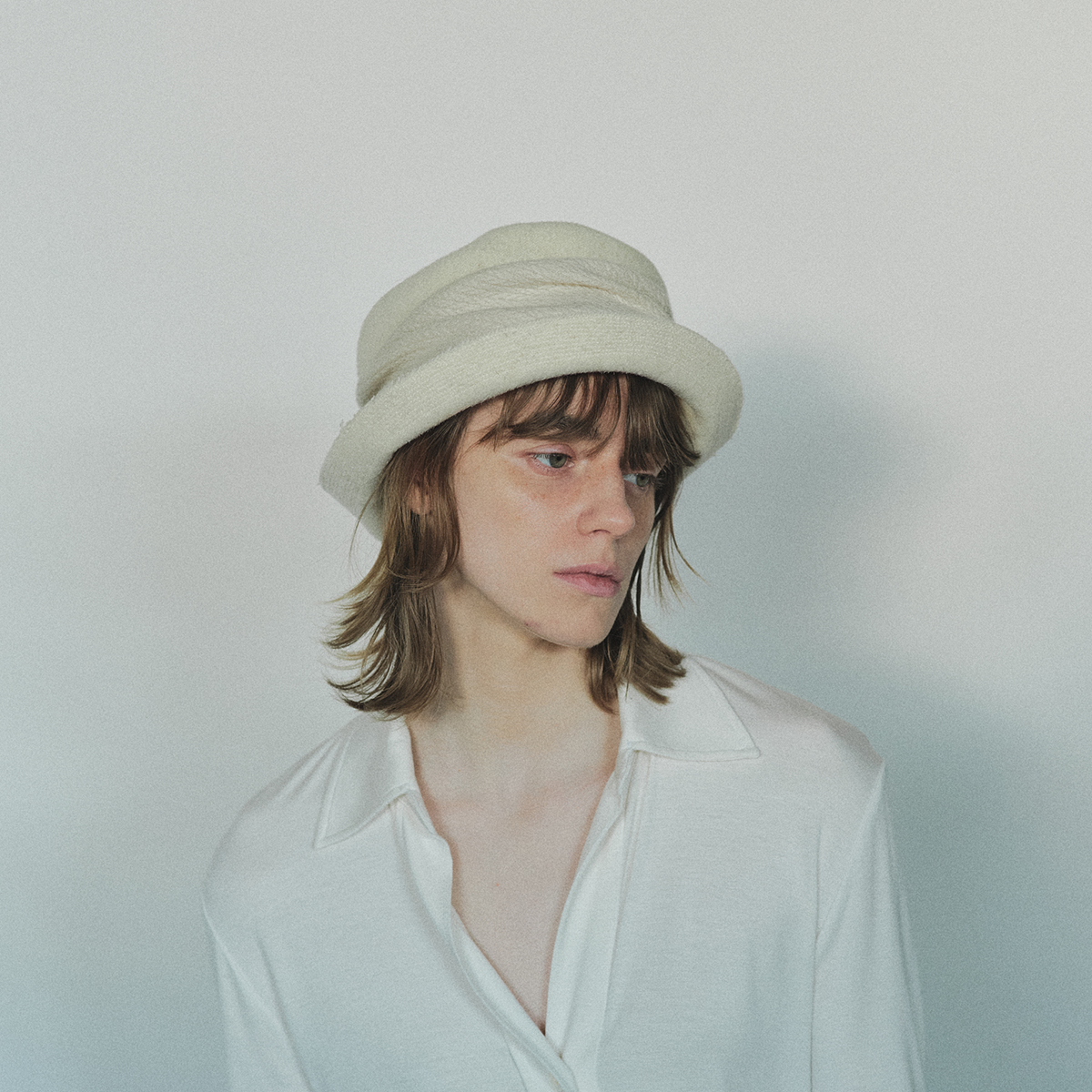 drape hat stitched brim - welsh wool