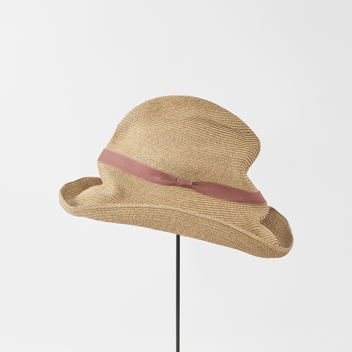 BOXED HAT 11cm brim organdy ribbon