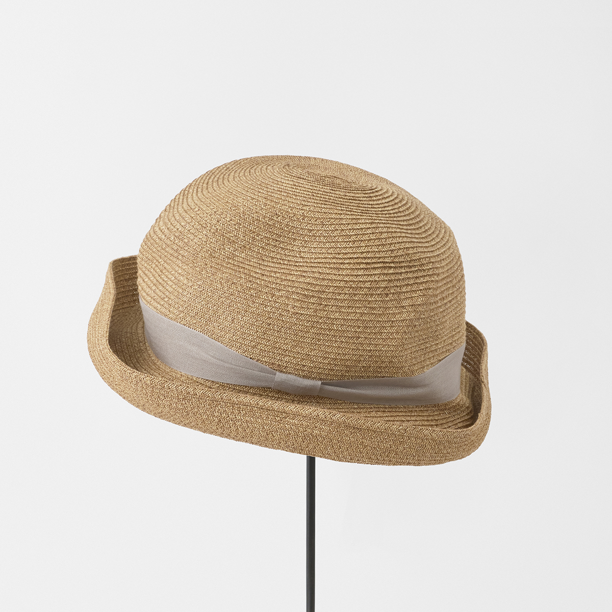 BOXED HAT 7cm brim organdy ribbon
