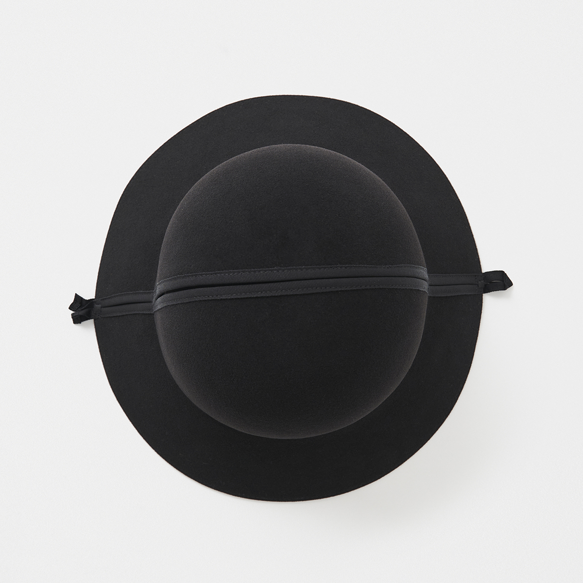 folding down brim hat - rabbit wool