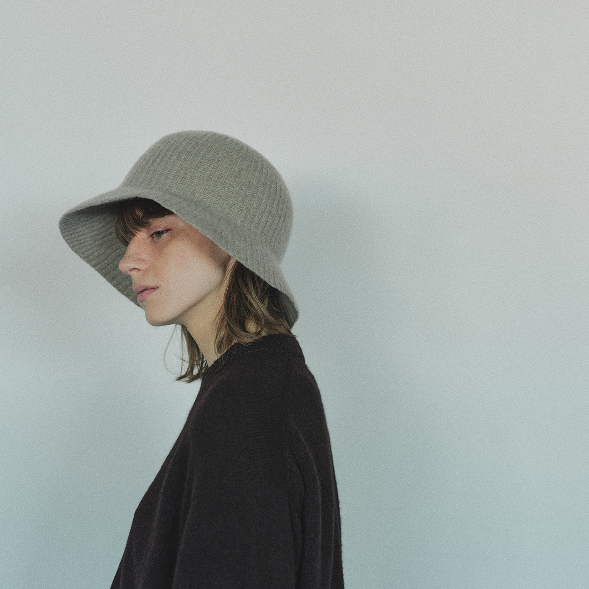 structured knit hat - superfine wool blend
