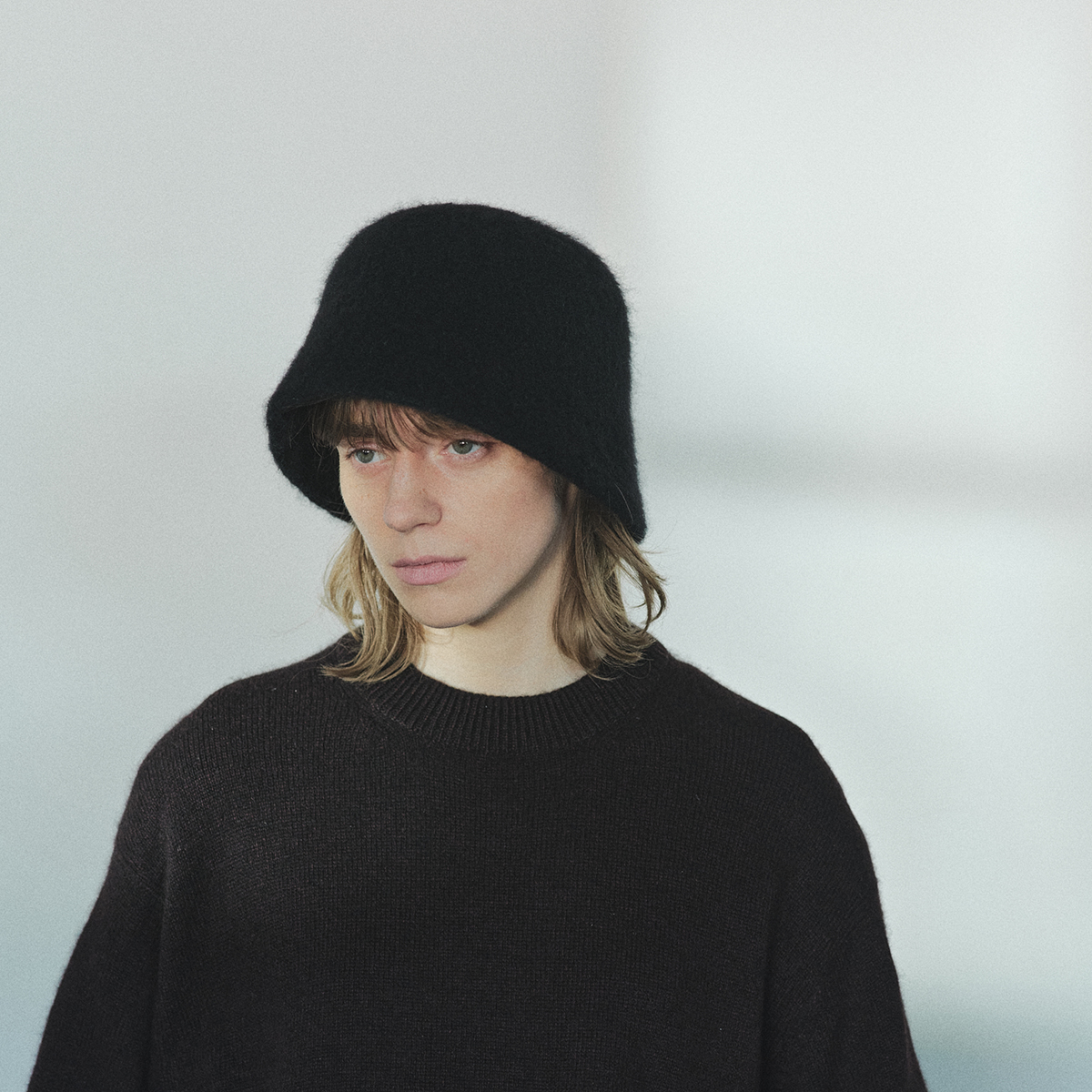 bell hat - brushed cashmere lambswool