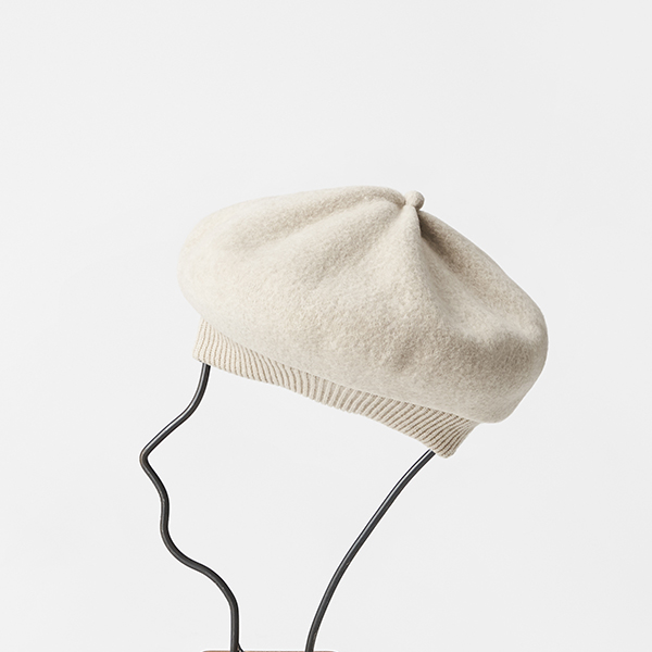 beret top gather rib cashmere & lamb