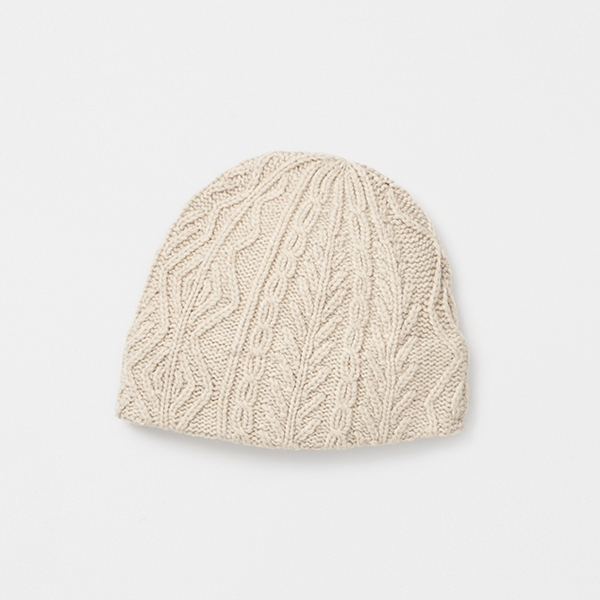 slant cutting knit cap aran3 lamb
