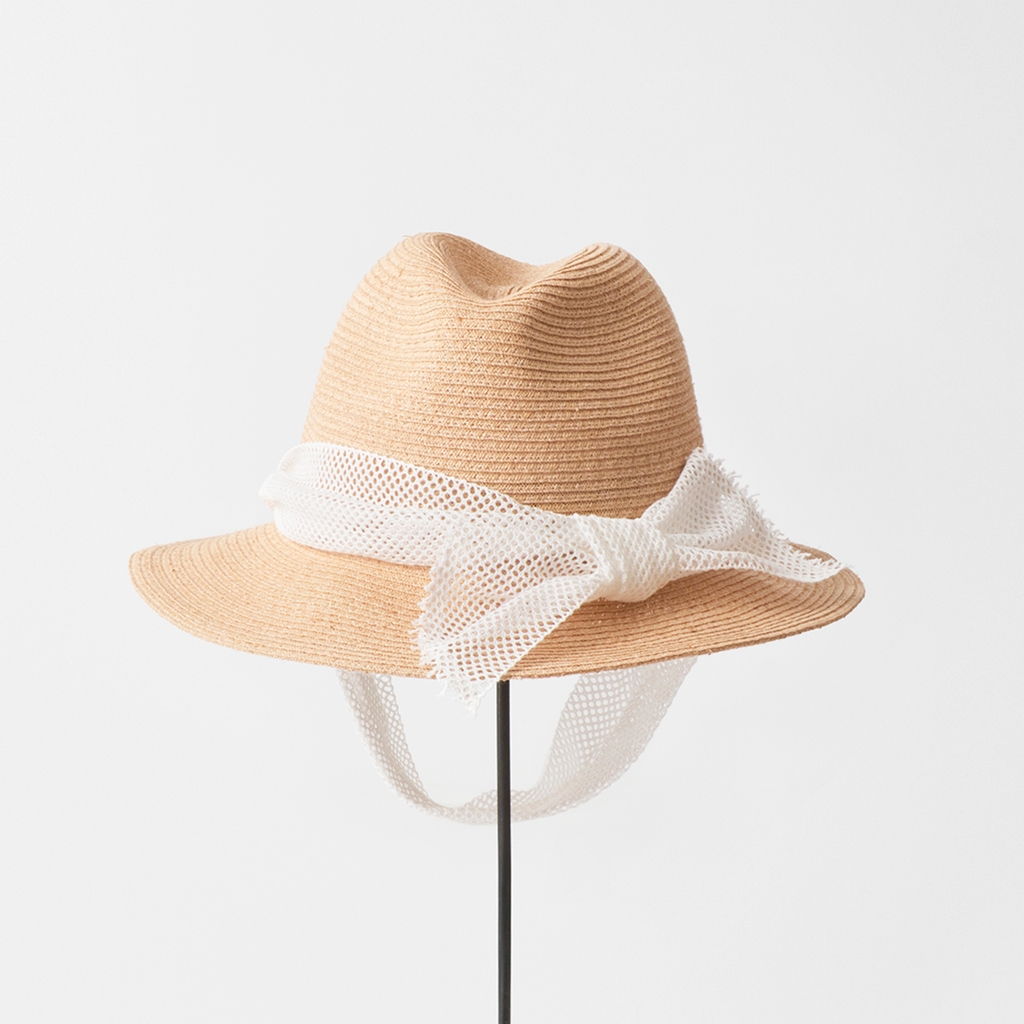 raffia braid hat lace ribbon