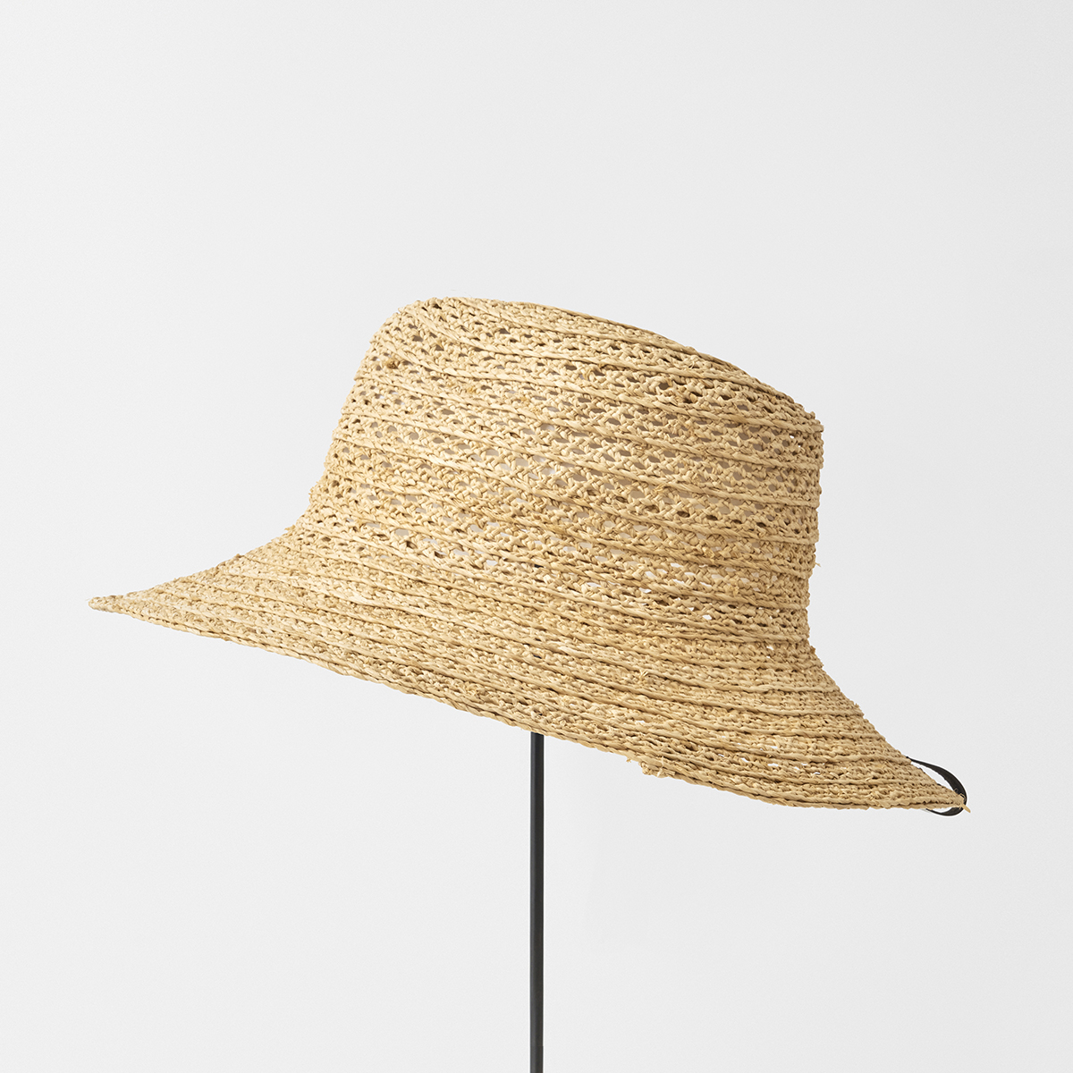 raffia mesh braid hat