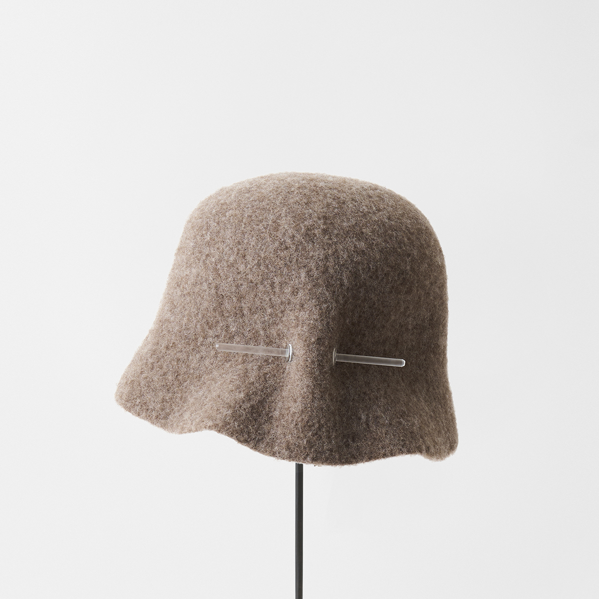 bell hat acrylic stick - black merino