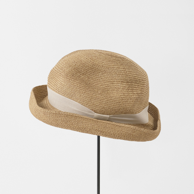 BOXED HAT 7cm brim organdy ribbon
