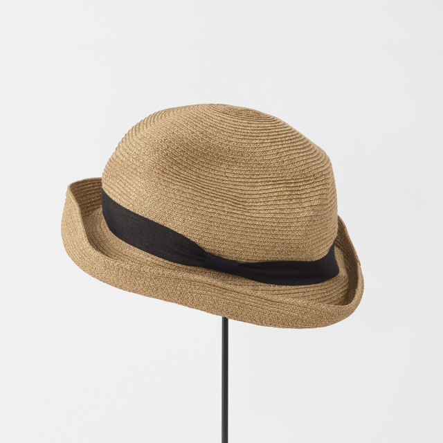 BOXED HAT 7cm brim organdy ribbon