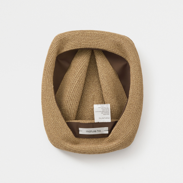 【未使用近】定価19,250円 BOXED HAT 7cm brimgrosgr mature ha. マチュアーハ ペーパーブレード ガーデンリボン