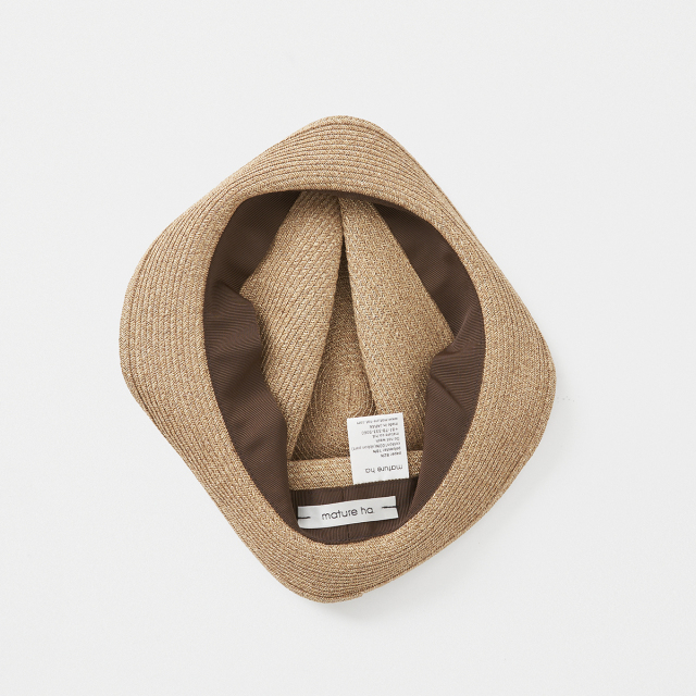 BOXED HAT 4.5cm brim herringbone ribbon