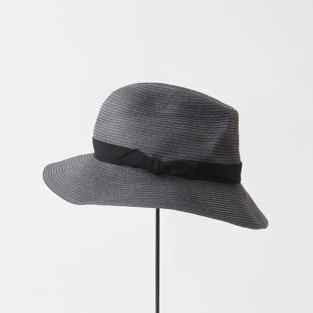 BOXED HAT 7cm brim herringbone ribbon