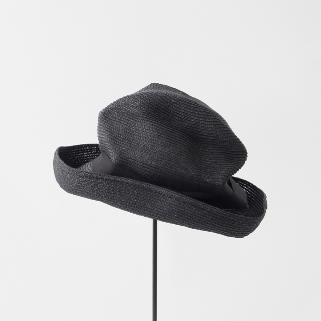 BOXED HAT paper abaca 8cm brim for men / black base