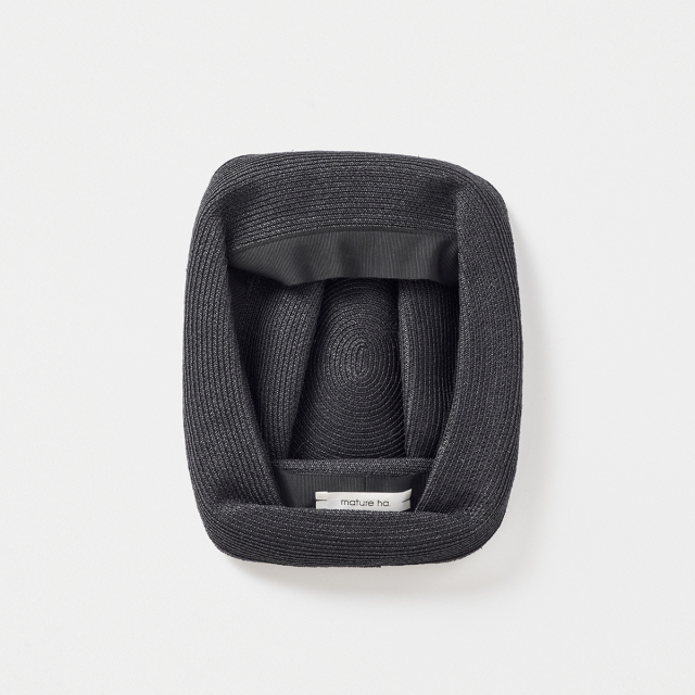 BOXED HAT paper abaca 8cm brim for men / black base