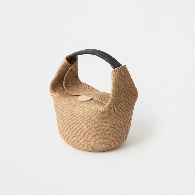 paper abaca braid bag small padded handle
