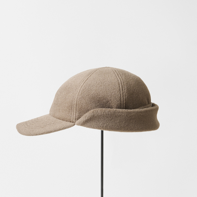 trainer cap ear flap / lambswool x suri alpaca