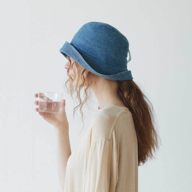 新品未使用★[mature.ha] MIND-03 マチュアーハ paper linen braid denim hat short