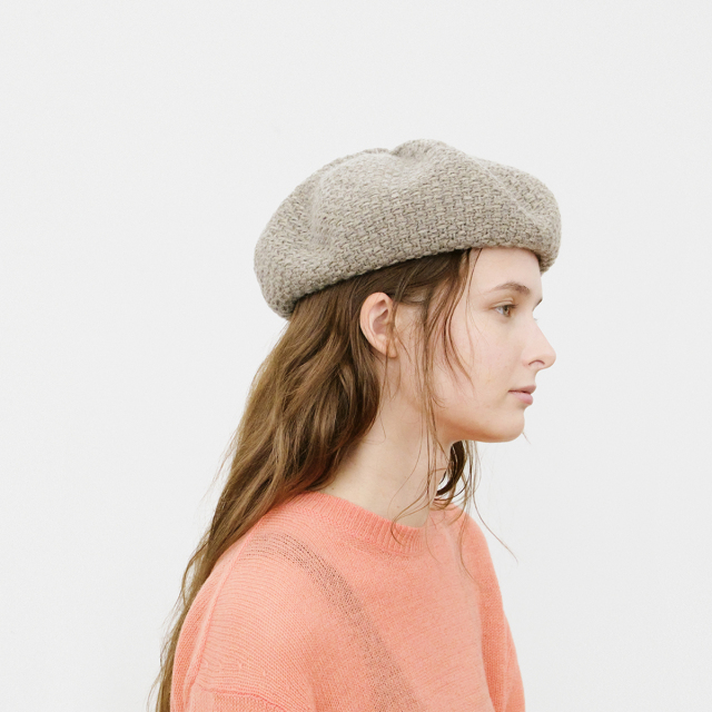 帽子 mature ha. baret knitted linen MLK-3121 帽子 mature ha. baret knitted linen MLK-3121 帽子 mature ha. baret