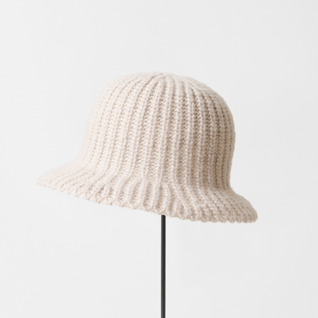 structured knit hat - low-gauge wool