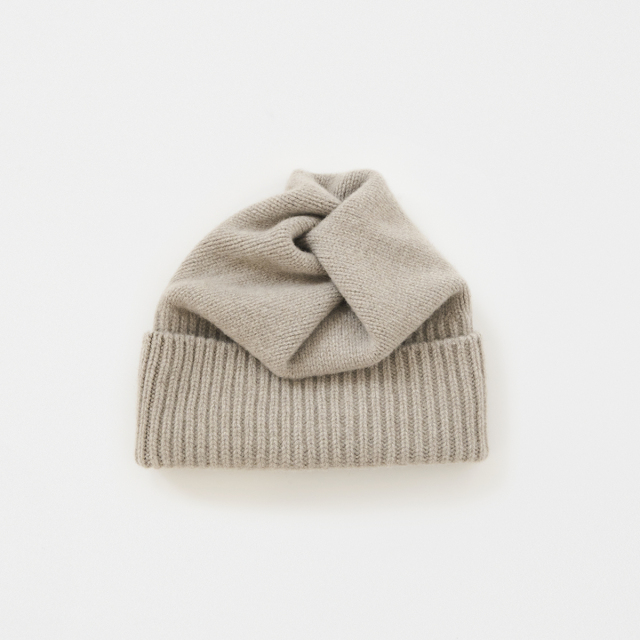 pleats knit cap - superfine wool blend