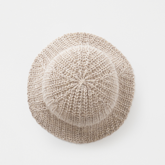 帽子 mature ha. baret knitted linen MLK-3121 knit hat linen