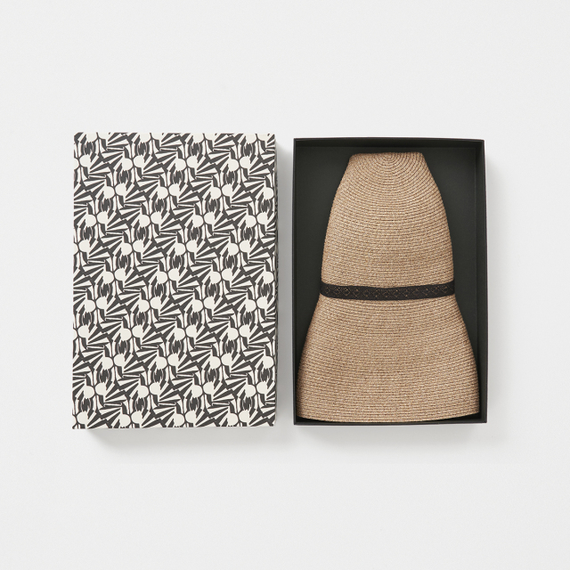 マチュアーハpaper brade light hat wide WP paper braid light hat low wide