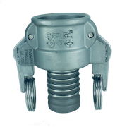 自動ロック　カプラー（スイベル機能付き　ホースシャンク　ニップル細径タイプ）　ステンレス　SAF-CSS-SUS