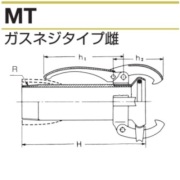 継っ手カップリング （パロット）メス（ガスネジタイプ）MT　鉄製