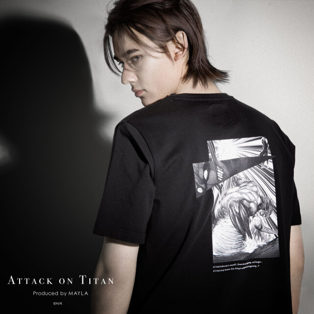 追加 Adorable Tシャツ 進撃の巨人 追憶の黒いTシャツ04- MAYLA