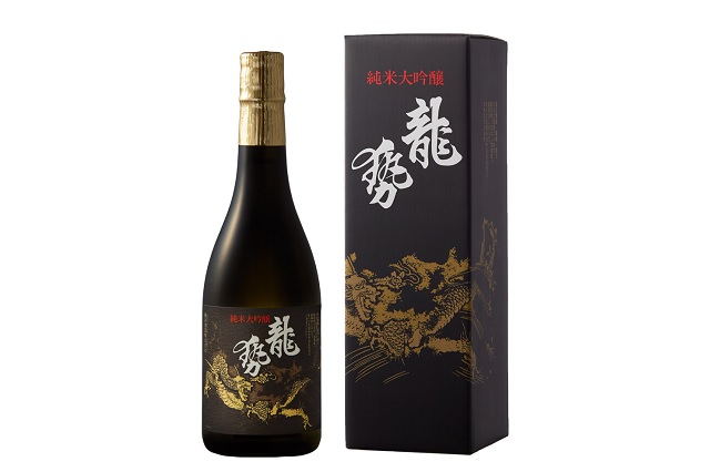 龍勢　純米大吟醸　黒ラベル 720ml 化粧箱入（藤井酒造）送料別　※日付指定不可・お歳暮対象外