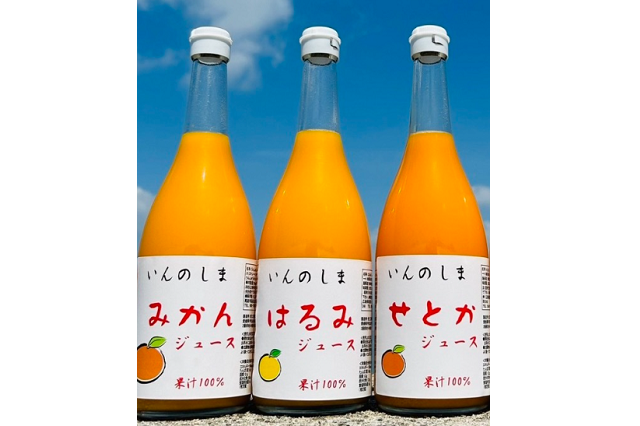柑橘ジュースプレミアムセット　果汁１００％　３本入り