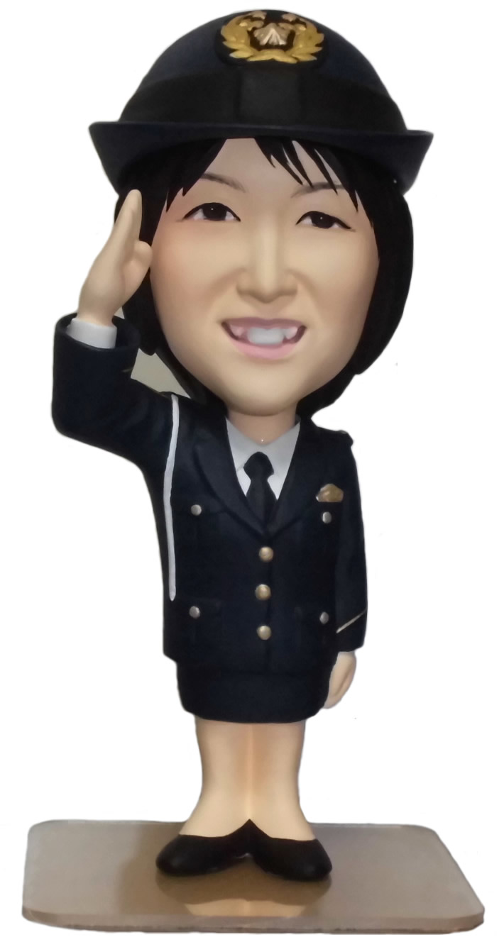 イージーオーダー女性警官衣装フィギュア メガネあり