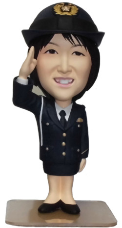 イージーオーダー女性警官衣装フィギュア メガネあり